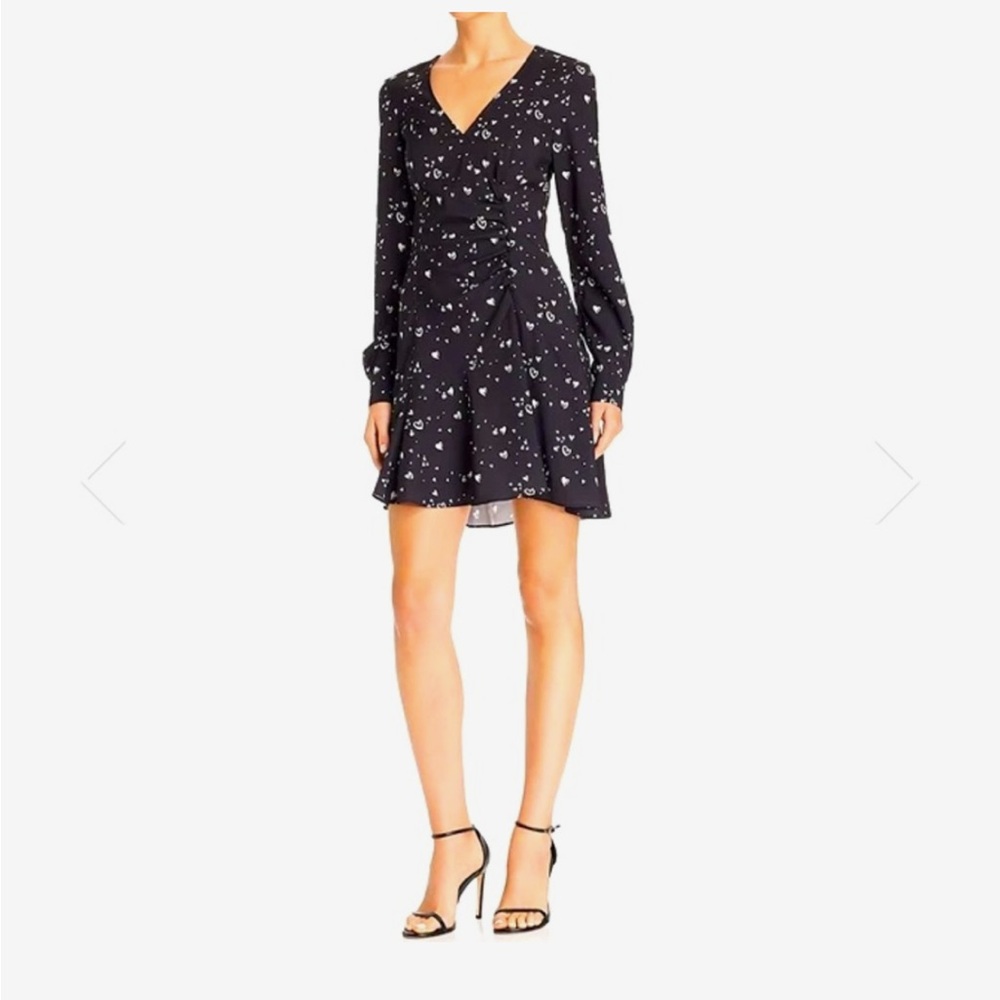 Parker Black Heart Print Dress